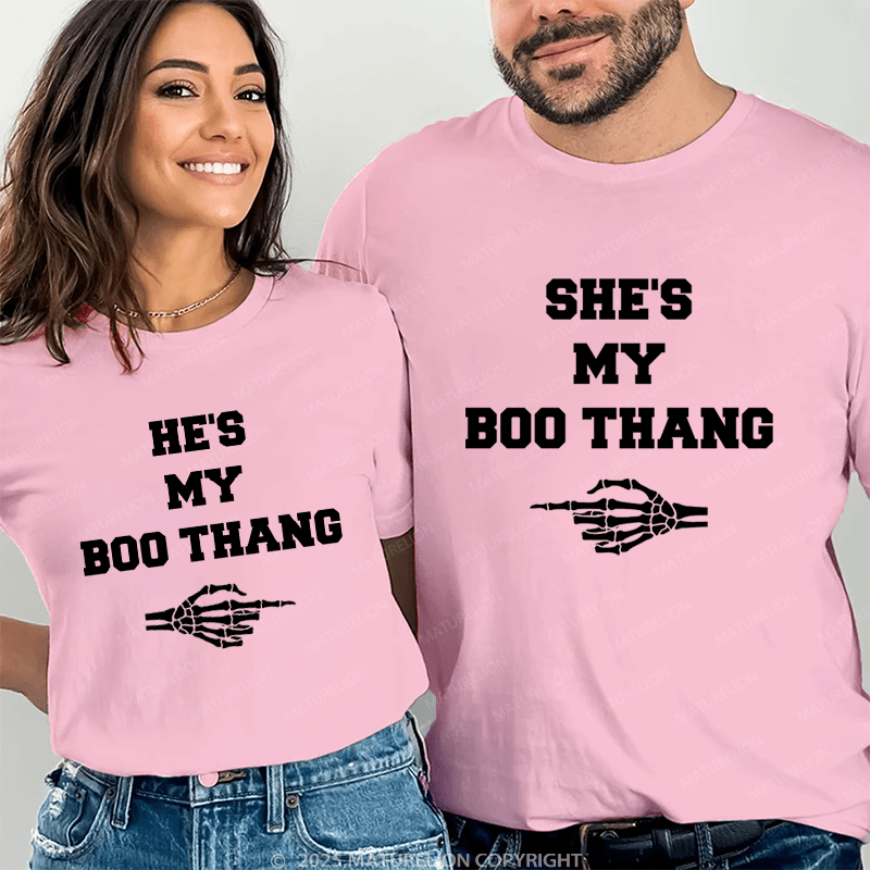 Maturelion He's & She's My Boo Thang Couple T-Shirt