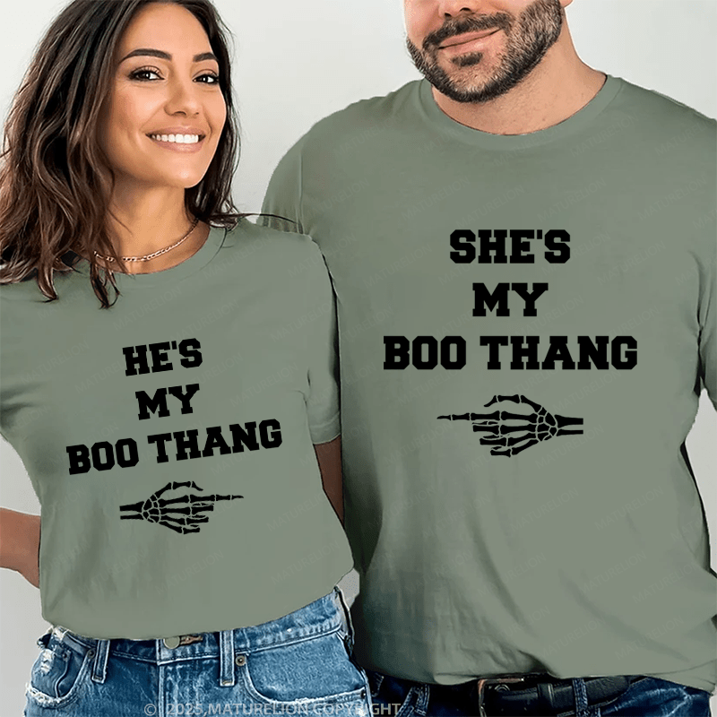 Maturelion He's & She's My Boo Thang Couple T-Shirt