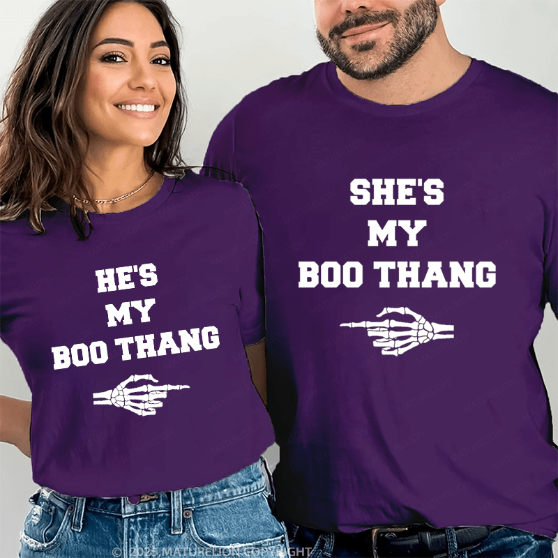 Maturelion He's & She's My Boo Thang Couple T-Shirt