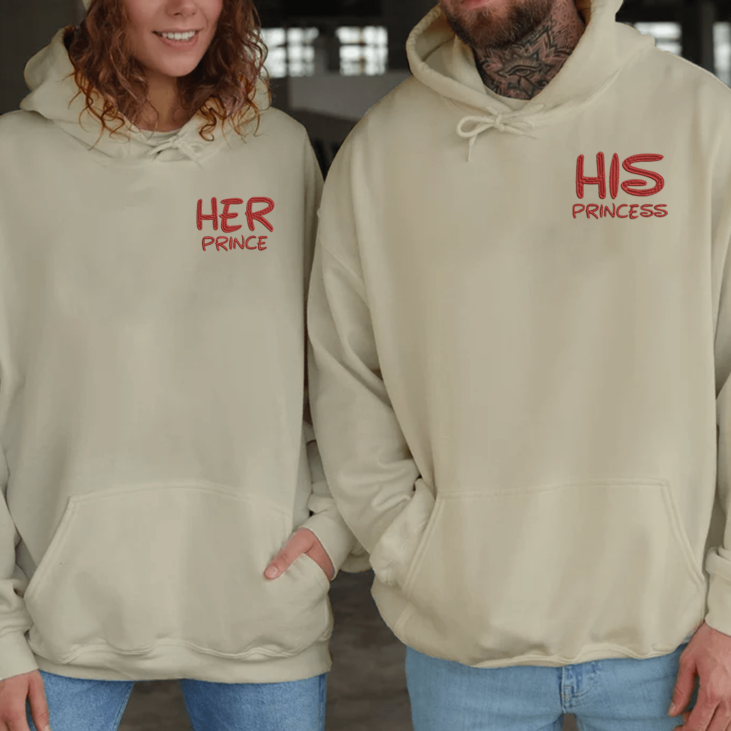 Maturelion Her Prince & His Princess Couple Hoodie