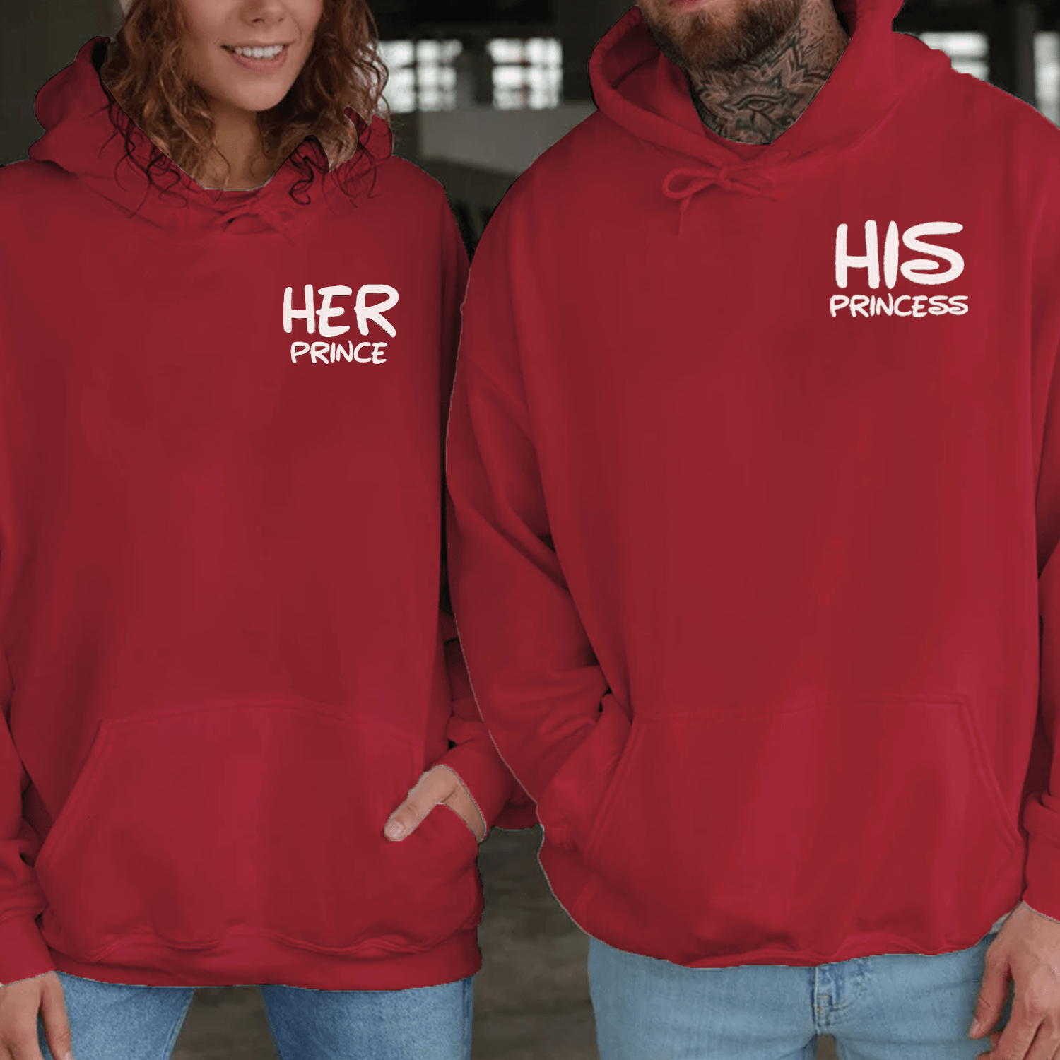 Maturelion Her Prince & His Princess Couple Hoodie