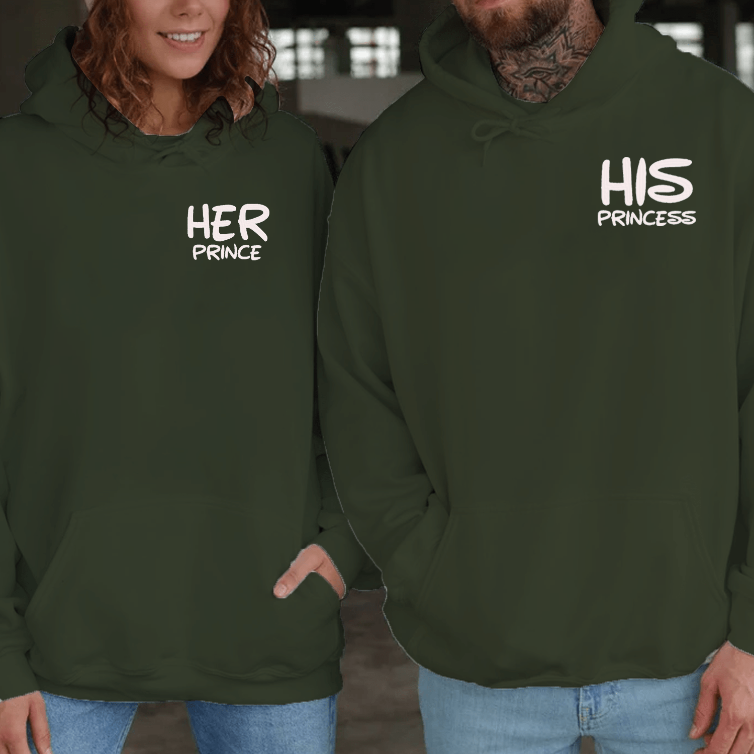 Maturelion Her Prince & His Princess Couple Hoodie