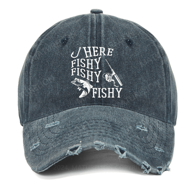 Maturelion Here Fishy Fishy Fishy! Washed Vintage Cap