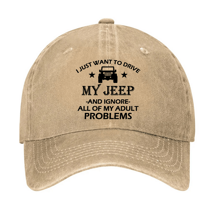 MaturelionI Just Want To Drive My Jeep And Ignore All Of My Adult Problems Cap