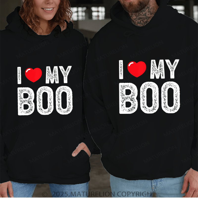 Maturelion I Like My Boo Couple Hoodie