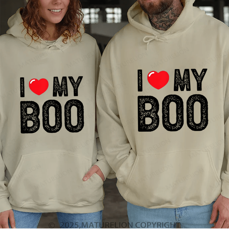 Maturelion I Like My Boo Couple Hoodie