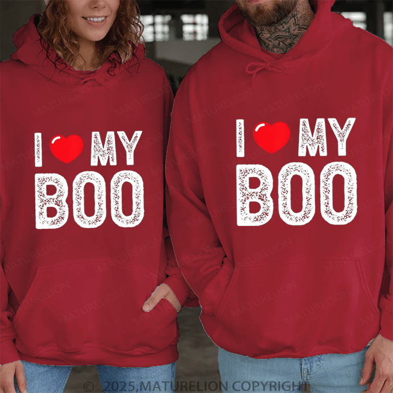 Maturelion I Like My Boo Couple Hoodie