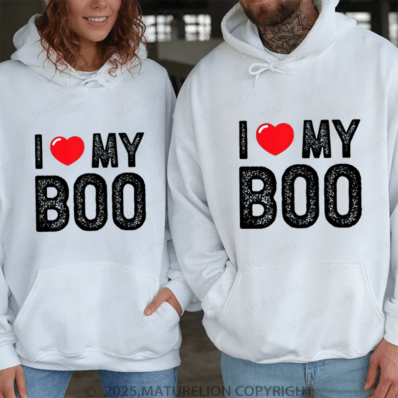 Maturelion I Like My Boo Couple Hoodie