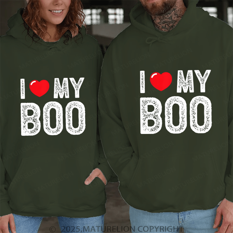 Maturelion I Like My Boo Couple Hoodie