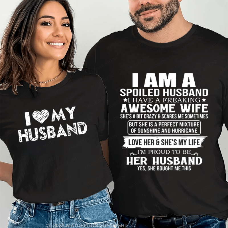 Maturelion I Like My Husband Couple T-Shirt