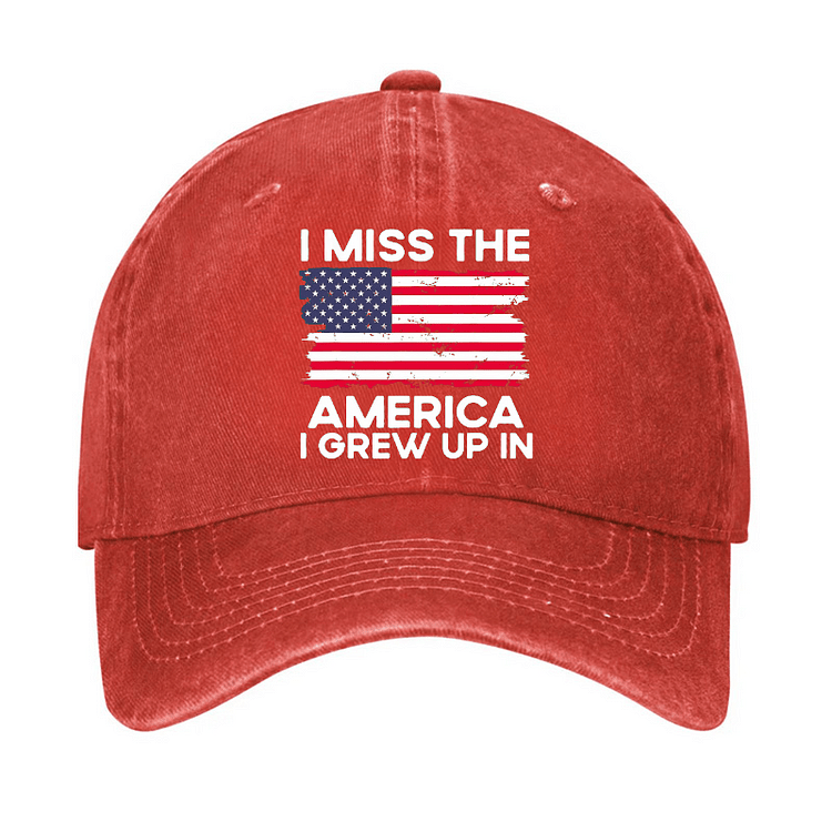 Maturelion I Miss The America I Grew Up In USA Flag Cap