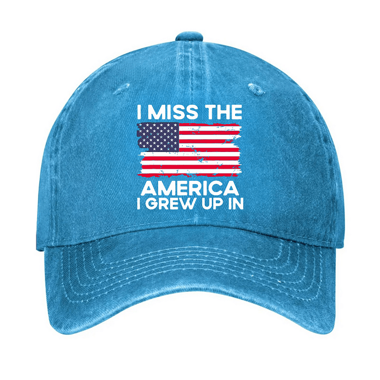 Maturelion I Miss The America I Grew Up In USA Flag Cap