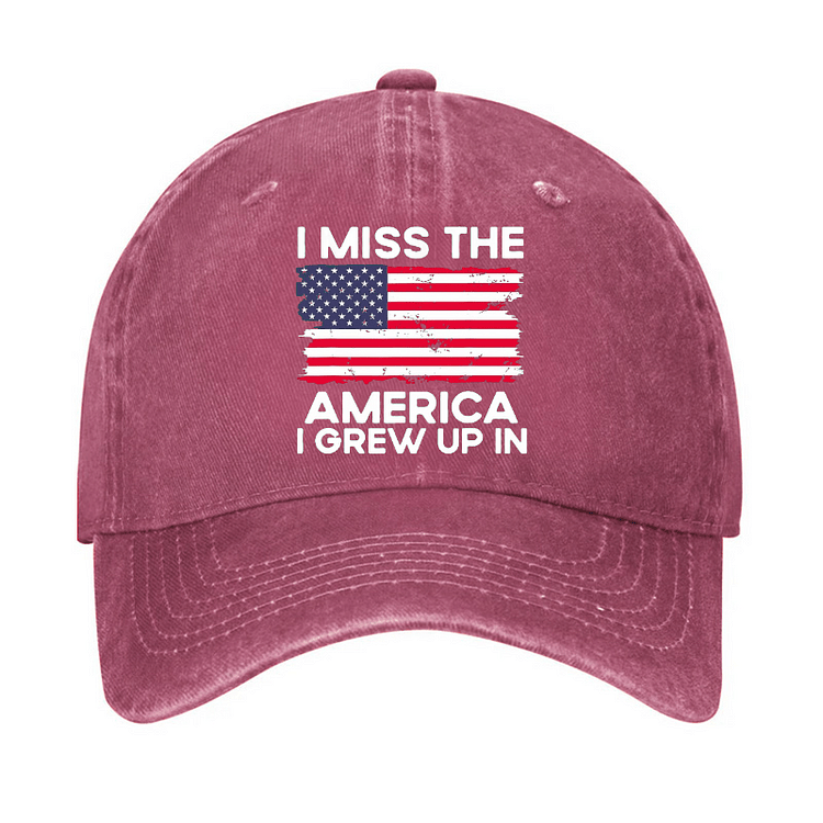 Maturelion I Miss The America I Grew Up In USA Flag Cap