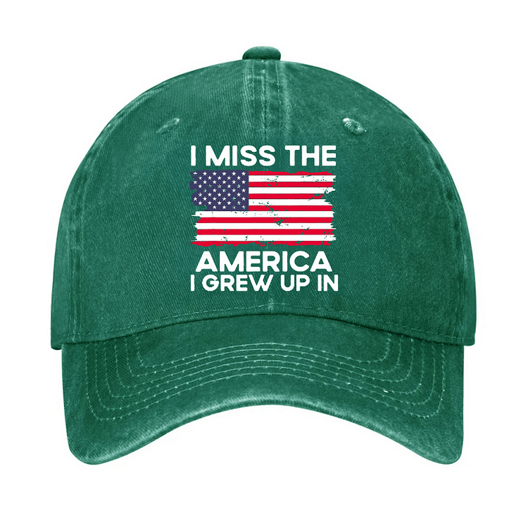 Maturelion I Miss The America I Grew Up In USA Flag Cap