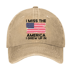 Maturelion I Miss The America I Grew Up In USA Flag Cap