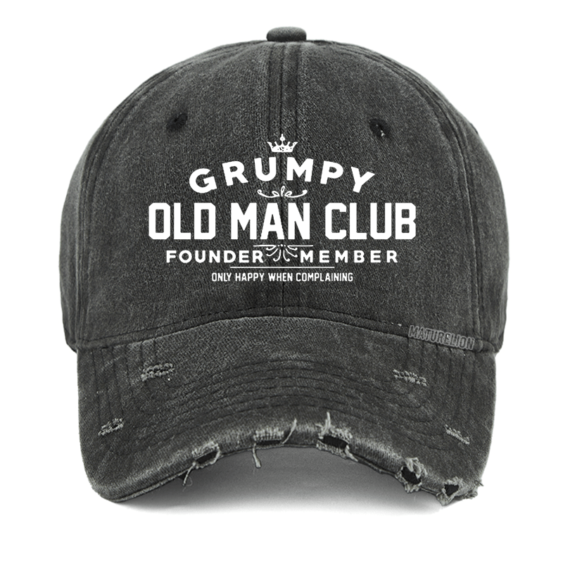 Maturelion Grumpy Old Man Club Washed Vintage Cap