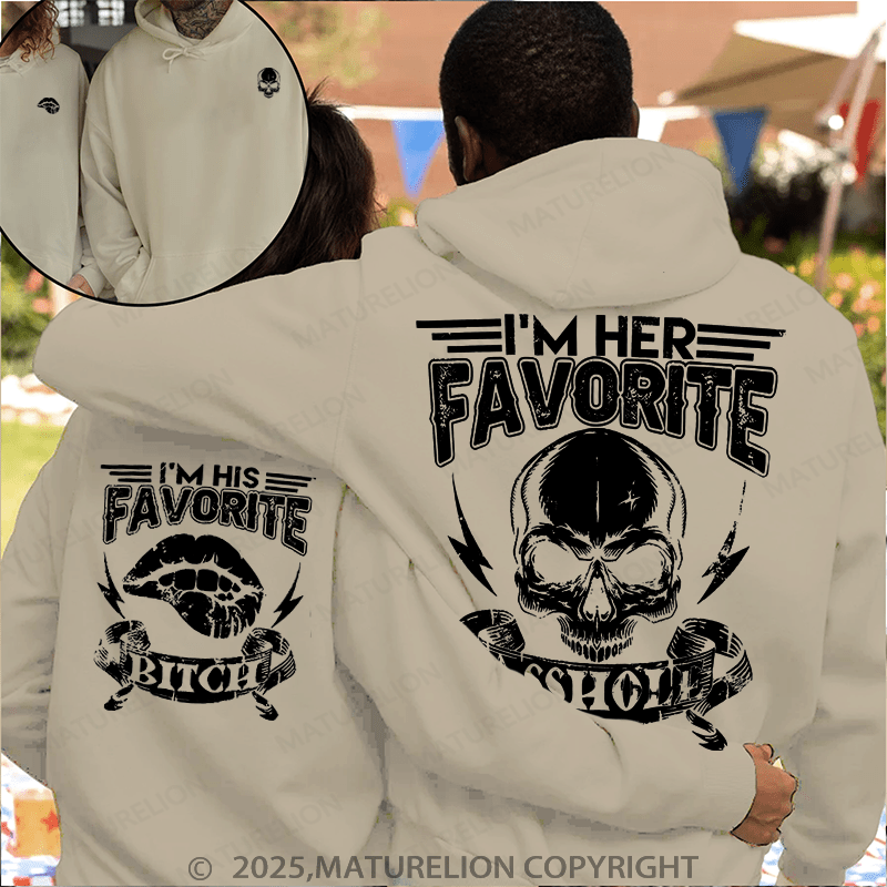 Maturelion I'm Her Favorite Asshole & Bitch Couple Hoodie