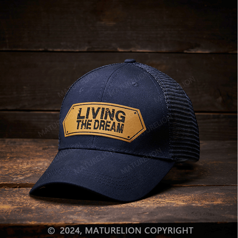 Maturelion Living The Dream Leather Patch Cap