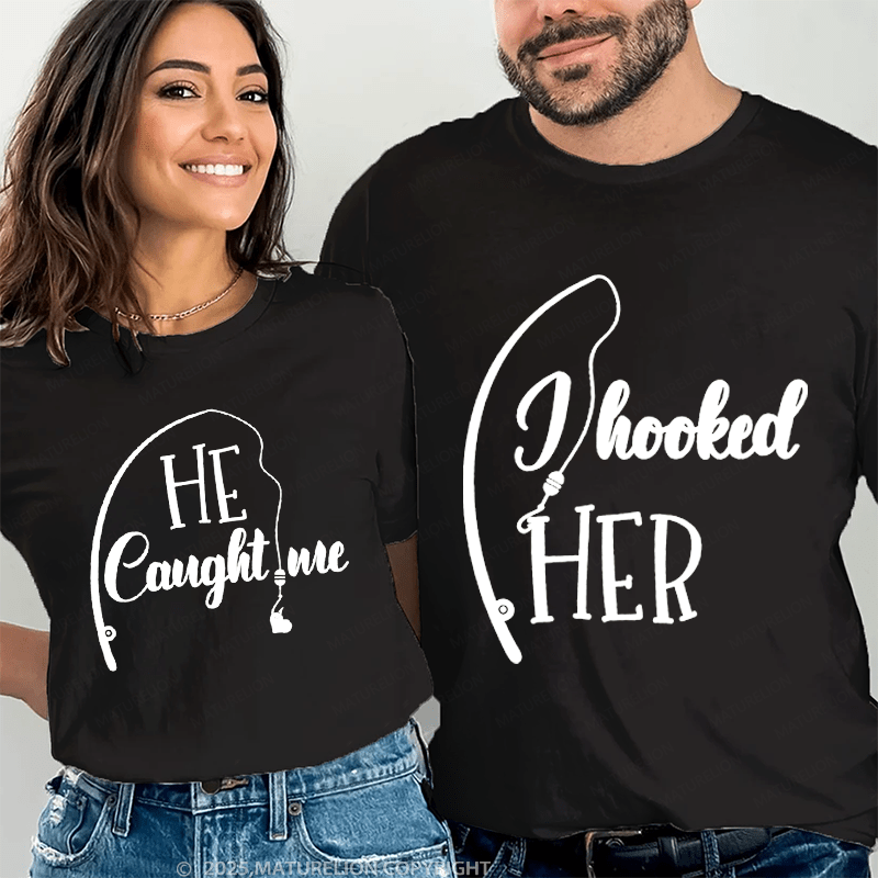 Maturelion Looked Her & He Caught Me Couple T-Shirt