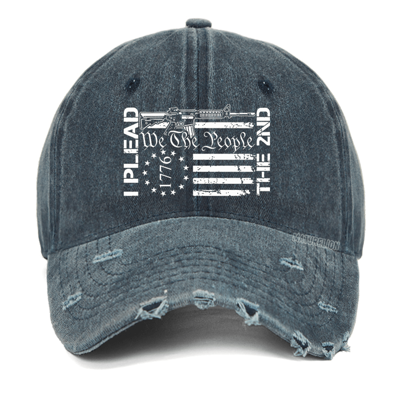 Maturelion I Plead The 2nd Amendment We The People AR15 Pro Gun Washed Vintage Cap