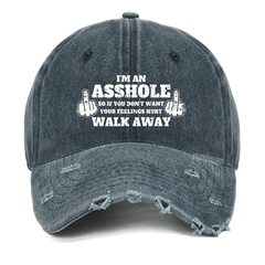 Maturelion Maturelion I'm An Asshole So If You Don't Want Your Feelings Hurt Walk Away Washed Vintage Cap