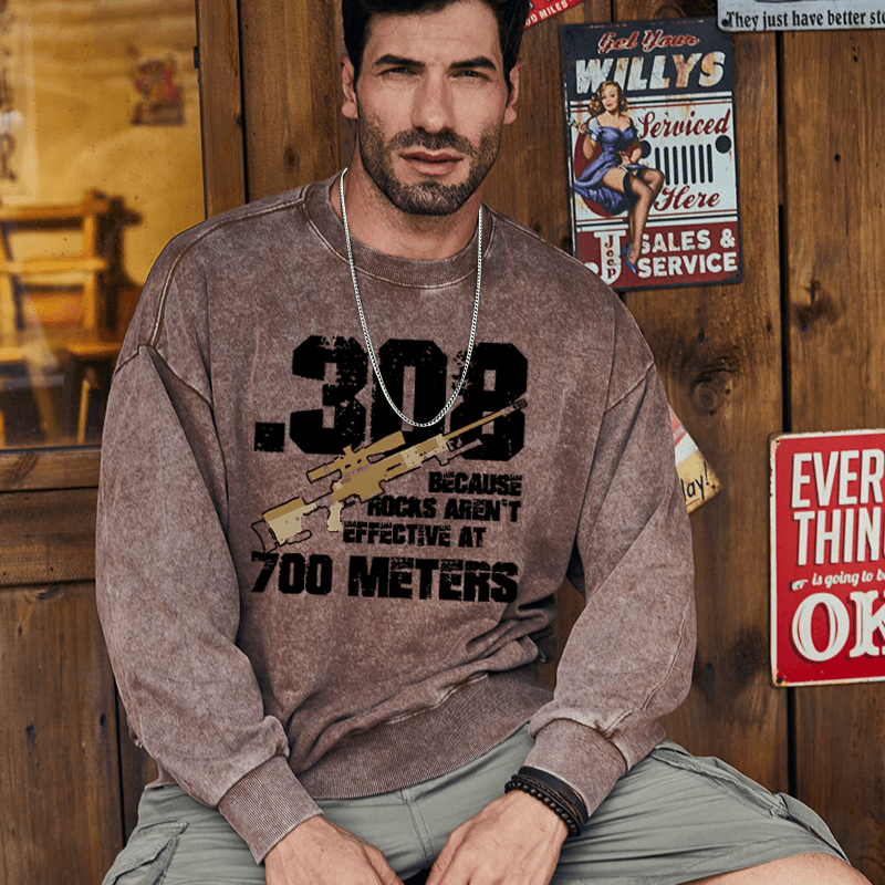 Maturelion Men's Sweatshirt .308 Because Rocks Aren't Effective At 700 Meters Custom Sweatshirt