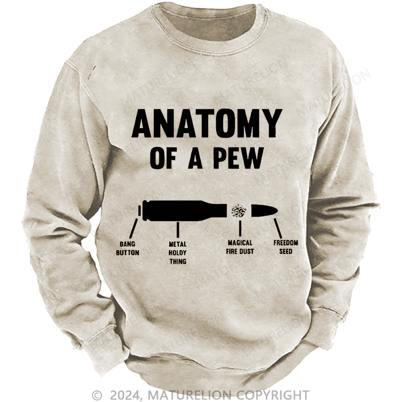 Maturelion Men's Sweatshirt Anatomy Of A Pew Custom Sweatshirt