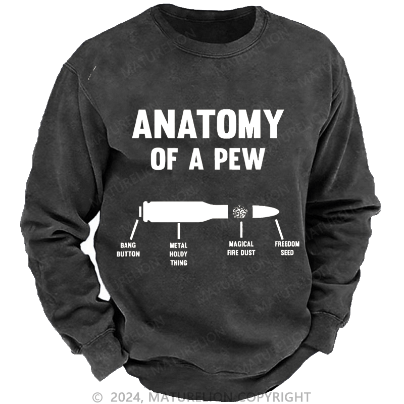 Maturelion Men's Sweatshirt Anatomy Of A Pew Custom Sweatshirt