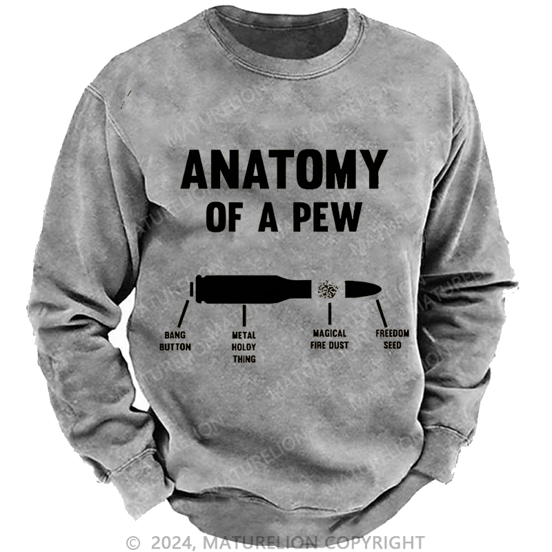 Maturelion Men's Sweatshirt Anatomy Of A Pew Custom Sweatshirt