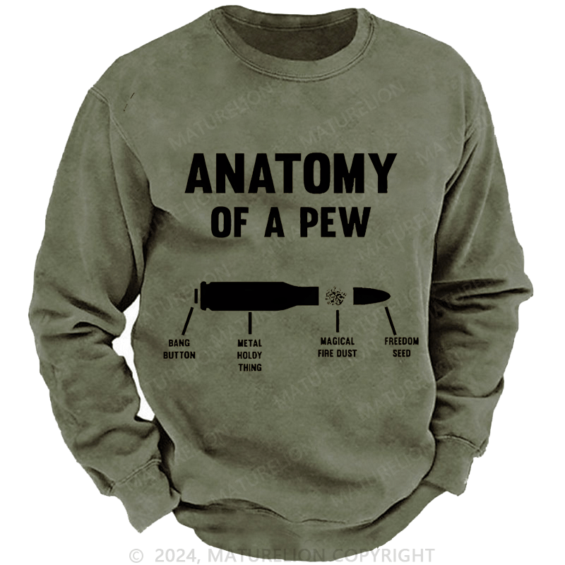 Maturelion Men's Sweatshirt Anatomy Of A Pew Custom Sweatshirt