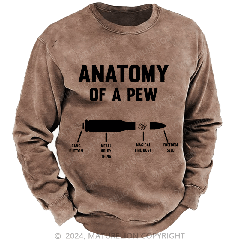 Maturelion Men's Sweatshirt Anatomy Of A Pew Custom Sweatshirt