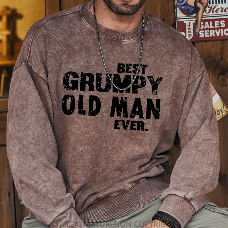 Maturelion Men's Sweatshirt Best Grumpy Old Man Ever Funny Men's Custom Sweatshirt