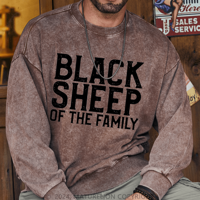 Maturelion Men's Sweatshirt Black Sheep Of The Family Custom Sweatshirt