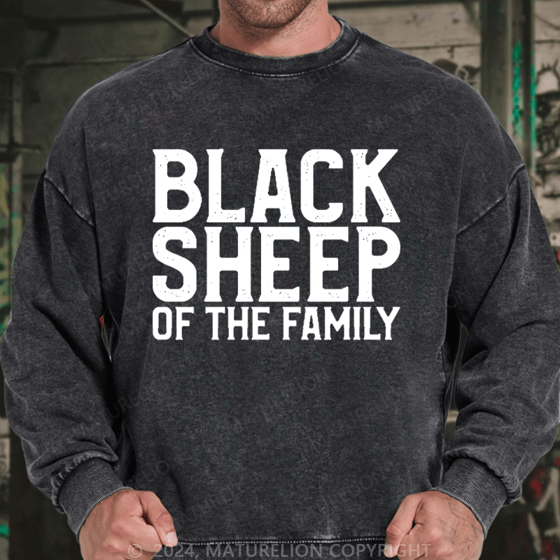 Maturelion Men's Sweatshirt Black Sheep Of The Family Custom Sweatshirt