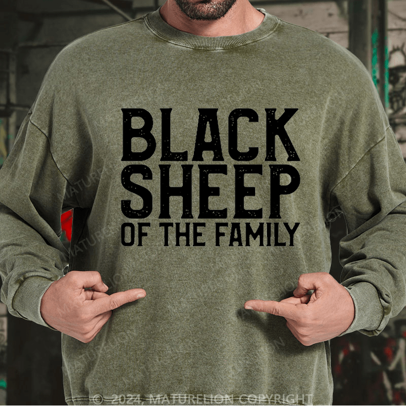 Maturelion Men's Sweatshirt Black Sheep Of The Family Custom Sweatshirt