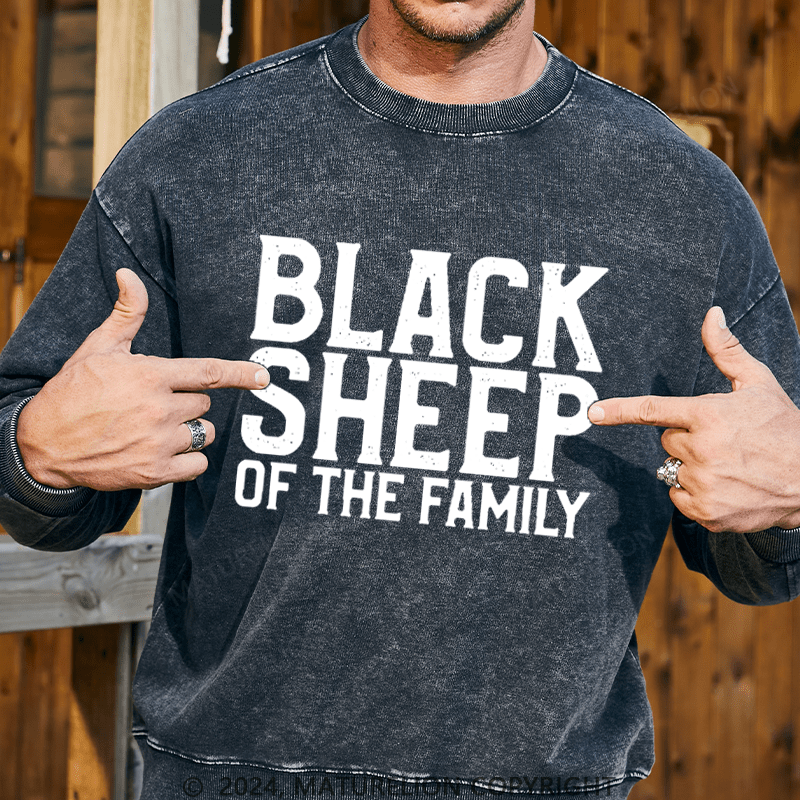 Maturelion Men's Sweatshirt Black Sheep Of The Family Custom Sweatshirt