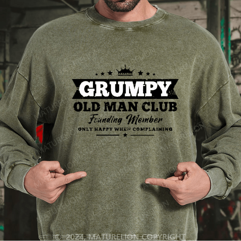 Maturelion Men's Sweatshirt Grumpy Old Man Club Custom Sweatshirt