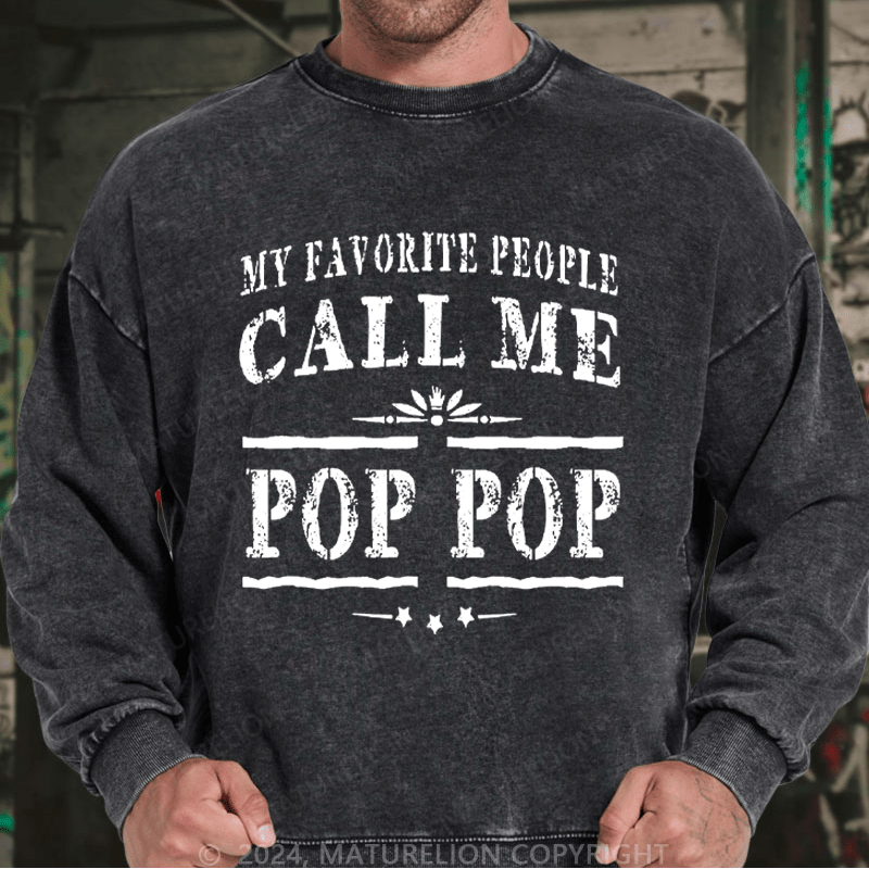 Maturelion Men's Sweatshirt Pop Pop Gifts Grandpa Fathers Day Custom Sweatshirt