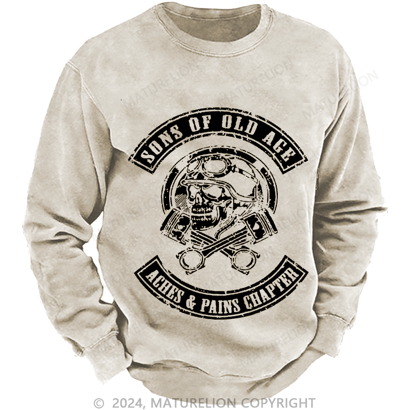 Maturelion Men's Sweatshirt Sons Of Old Age Aches And Pain Chapter Custom Sweatshirt