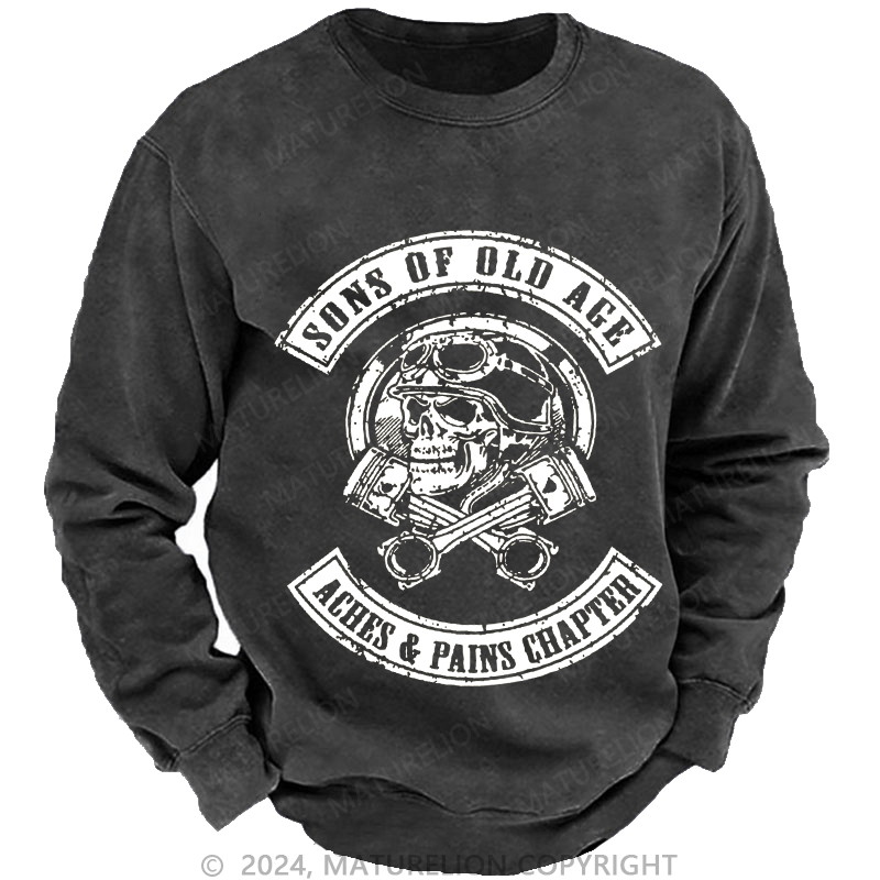 Maturelion Men's Sweatshirt Sons Of Old Age Aches And Pain Chapter Custom Sweatshirt