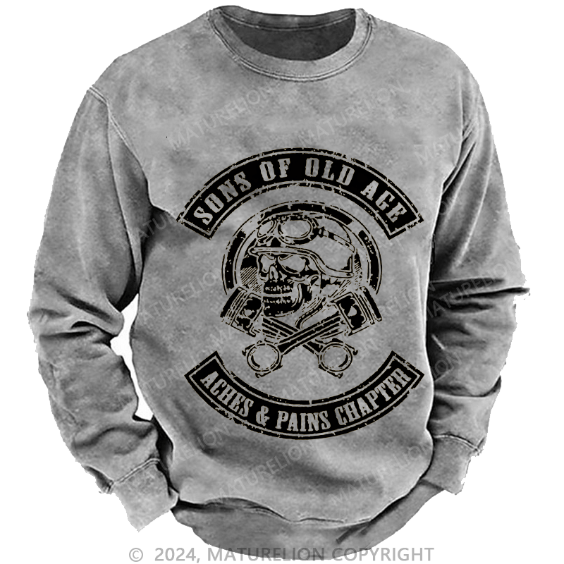 Maturelion Men's Sweatshirt Sons Of Old Age Aches And Pain Chapter Custom Sweatshirt