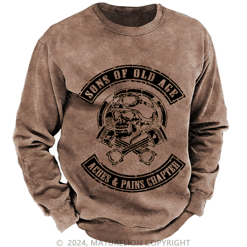 Maturelion Men's Sweatshirt Sons Of Old Age Aches And Pain Chapter Custom Sweatshirt