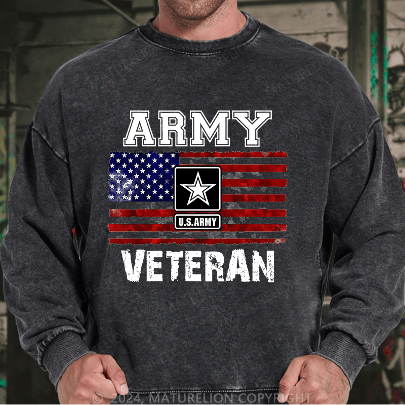 Maturelion Men's Sweatshirt Army U.S.Army Veteran Custom Sweatshirt