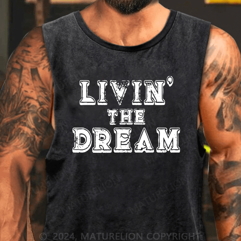 Maturelion Men's Tank Top LIVIN' THE DREAM Tank Top