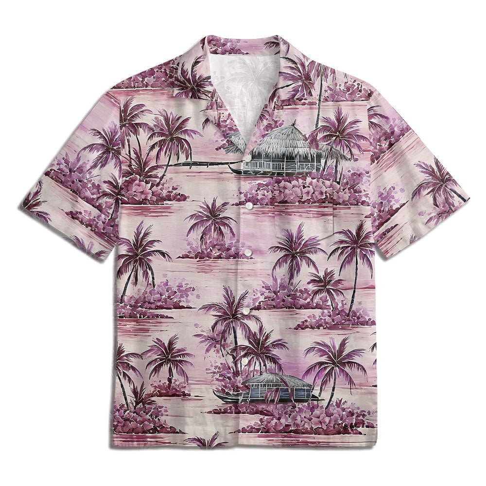 Maturelion Men’s  Sport Tropical Horizons  Hawaiian Shirt