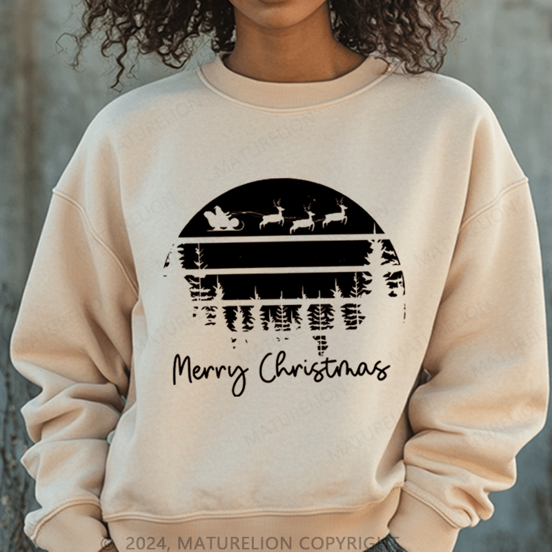 Maturelion Merry Christmas Women Sweatshirt