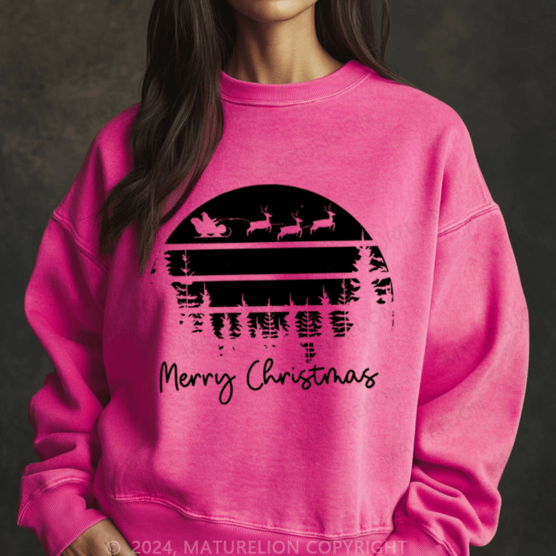 Maturelion Merry Christmas Women Sweatshirt