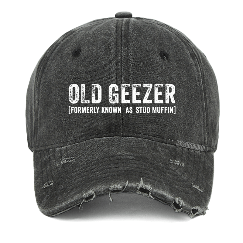 Maturelion Old Geezer Formerly Known As Stud Muffin Washed Vintage Cap