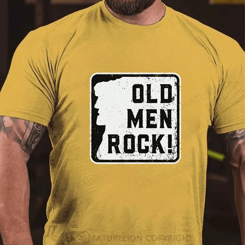 Maturelion Old Men Rock Cotton T-Shirt