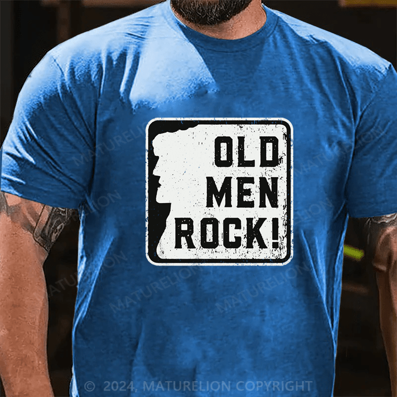 Maturelion Old Men Rock Cotton T-Shirt